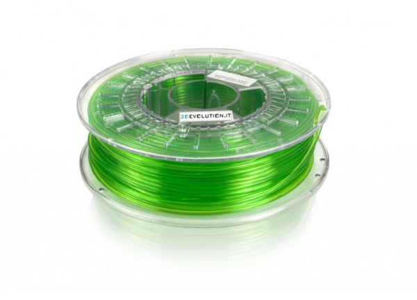 PLA verde trasparente (0,7kg. Ø 1,75mm.)