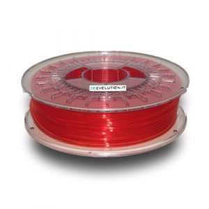 PLA rosso trasparente (0,7kg. Ø 2,85mm.)